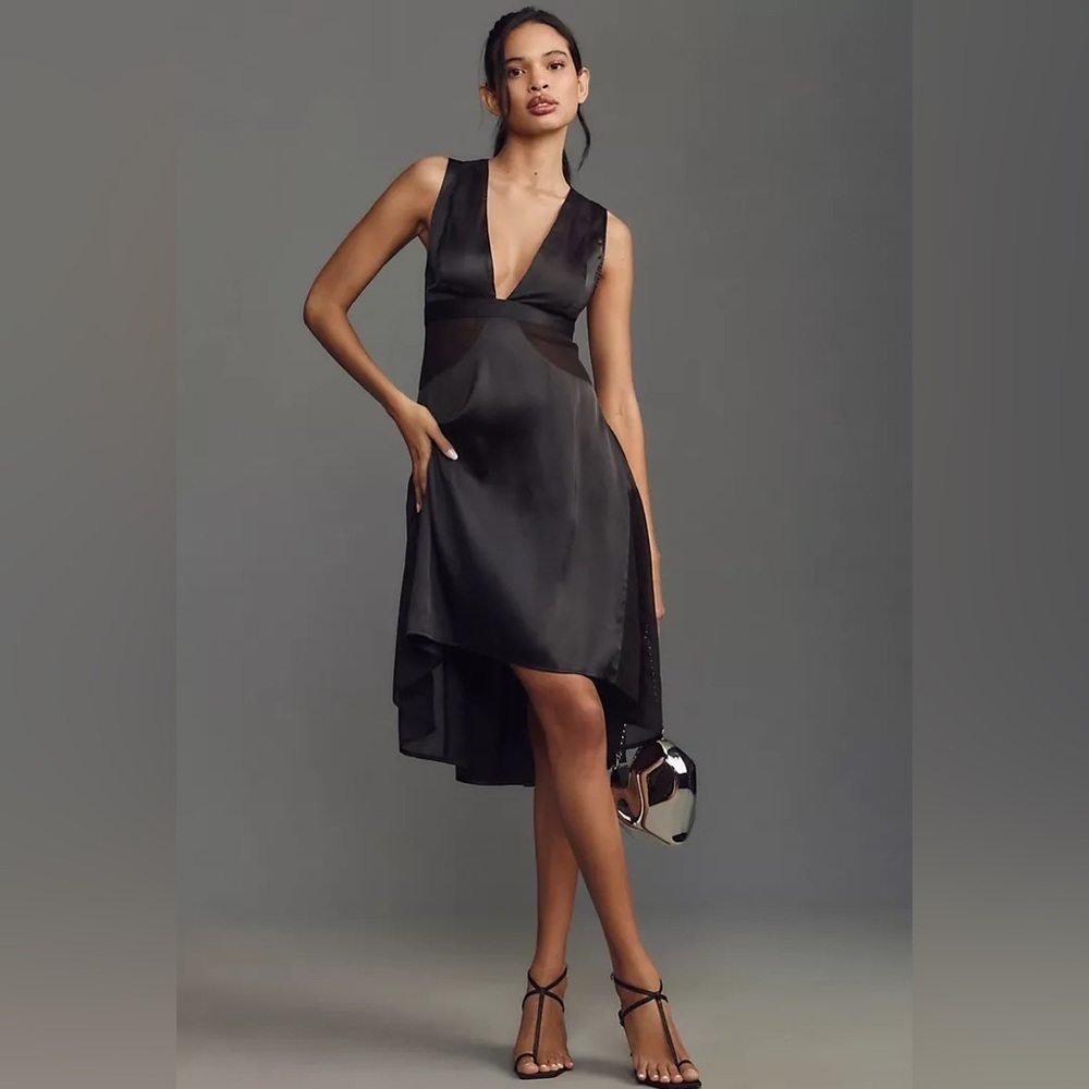 NTW By Anthropologie Sheer Harness Dress
